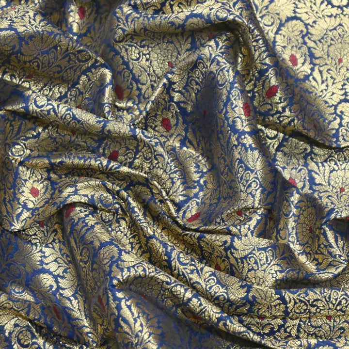 Premium Satin Mina Zari Brocade Fabric | Designer Fabric | ZZ1217-8