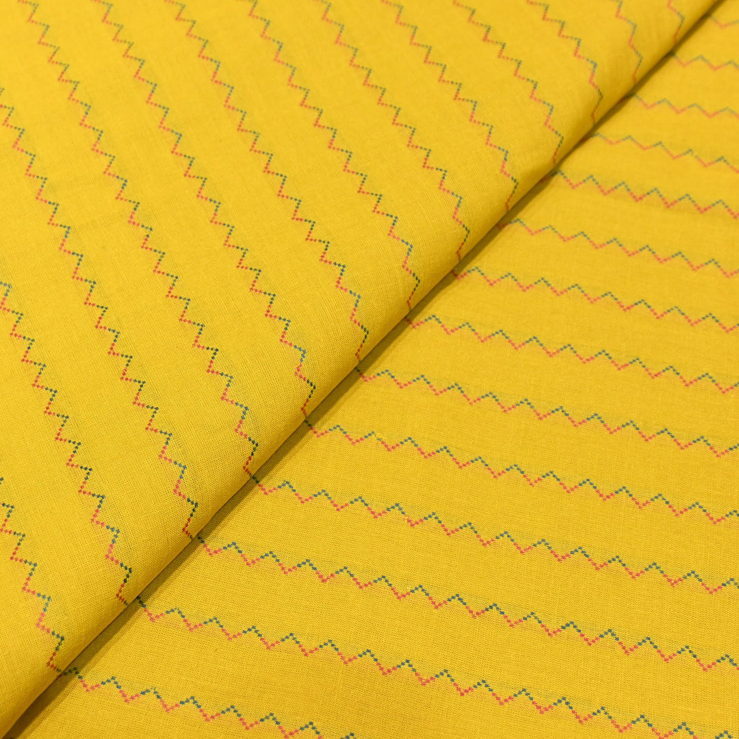 Handloom Cotton Lehriya Fabric – Soft Breathable Casual Wear Fabric-MT0022-1