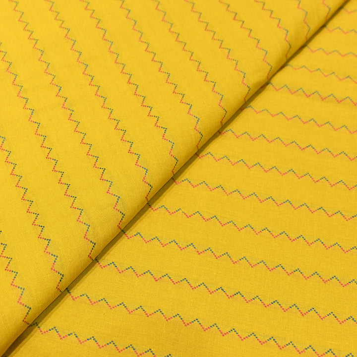 Handloom Cotton Lehriya Fabric – Soft Breathable Casual Wear Fabric-MT0022-1