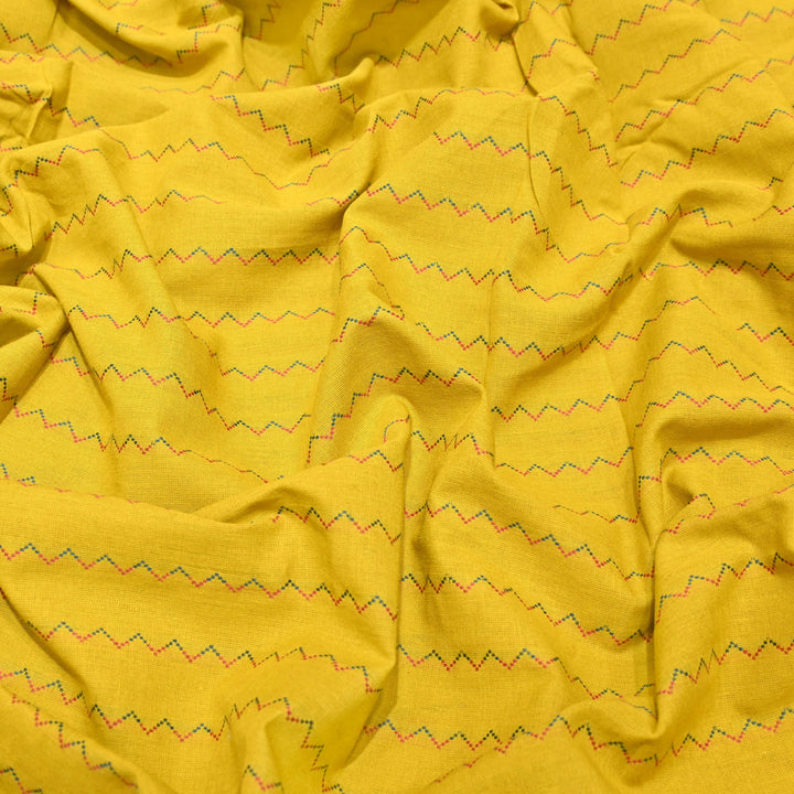 Handloom Cotton Lehriya Fabric – Soft Breathable Casual Wear Fabric-MT0022-1