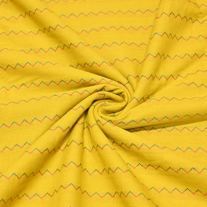 Handloom Cotton Lehriya Fabric – Soft Breathable Casual Wear Fabric-MT0022-1