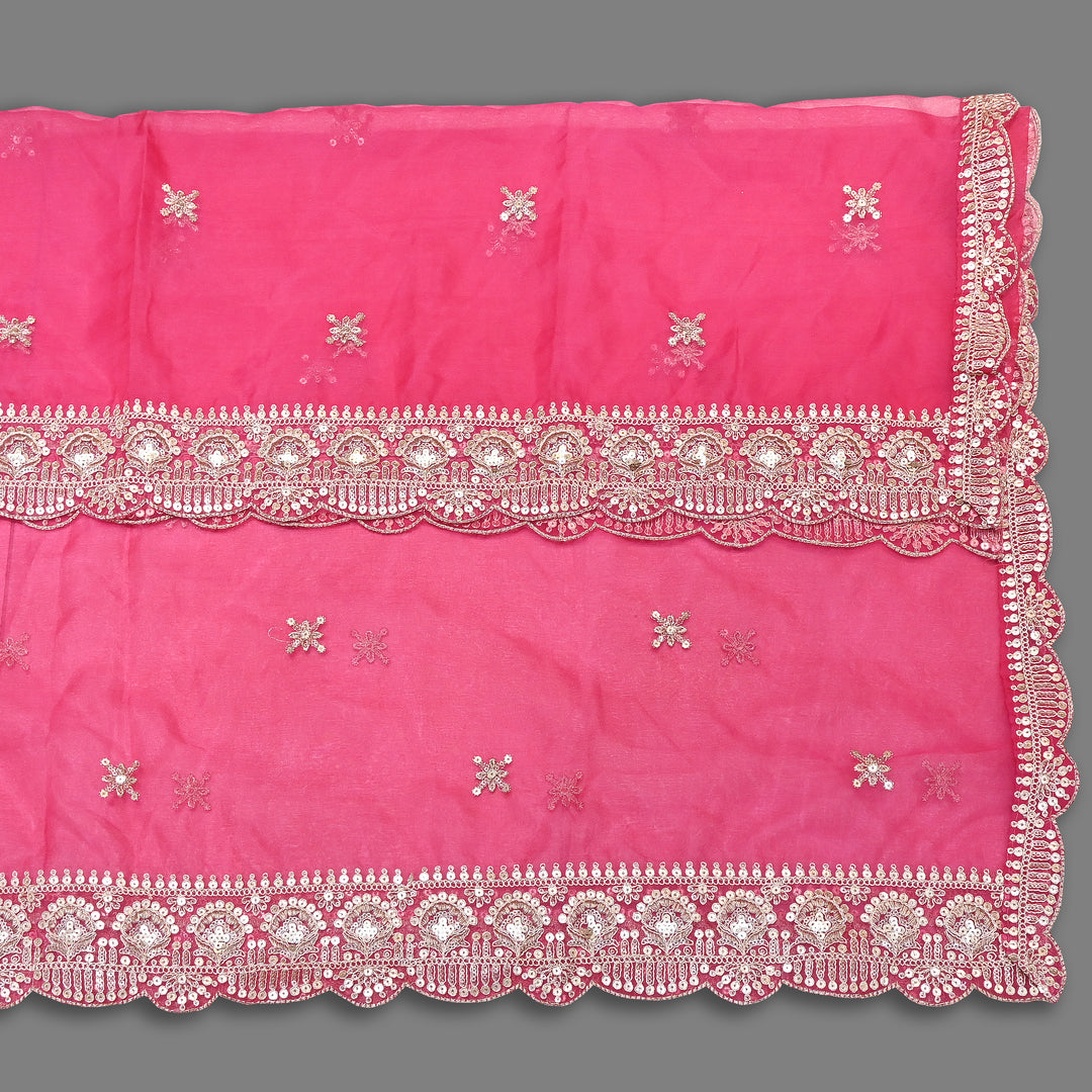 Elegant Nylon Organza Zari & Sequins Embroidery Dupatta | Premium Designer Dupatta | B11874-04