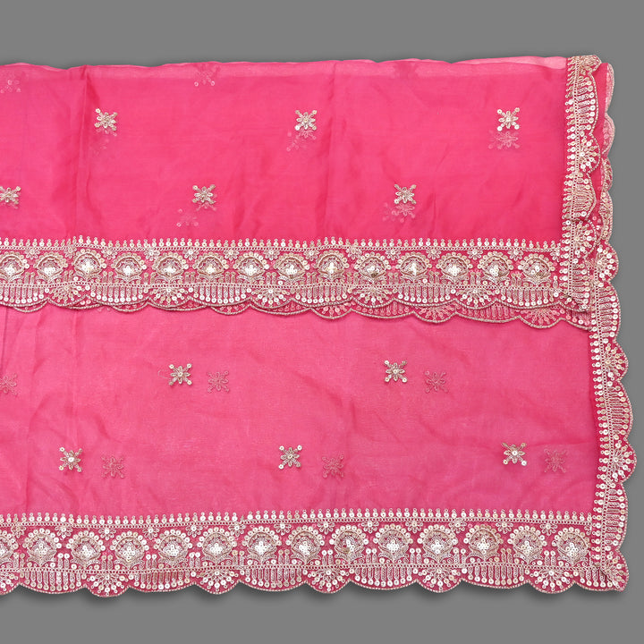 Elegant Nylon Organza Zari & Sequins Embroidery Dupatta | Premium Designer Dupatta | B11874-04