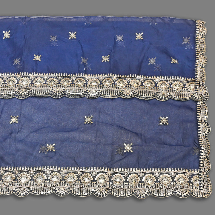 Elegant Nylon Organza Zari & Sequins Embroidery Dupatta | Premium Designer Dupatta | B11874-02