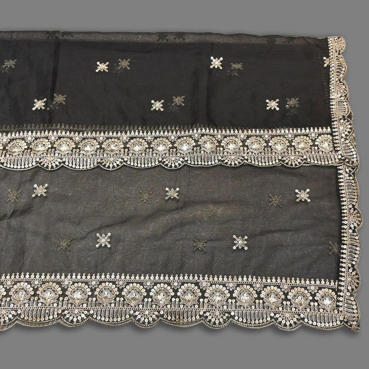 Elegant Nylon Organza Zari & Sequins Embroidery Dupatta | Premium Designer Dupatta | B11874-05