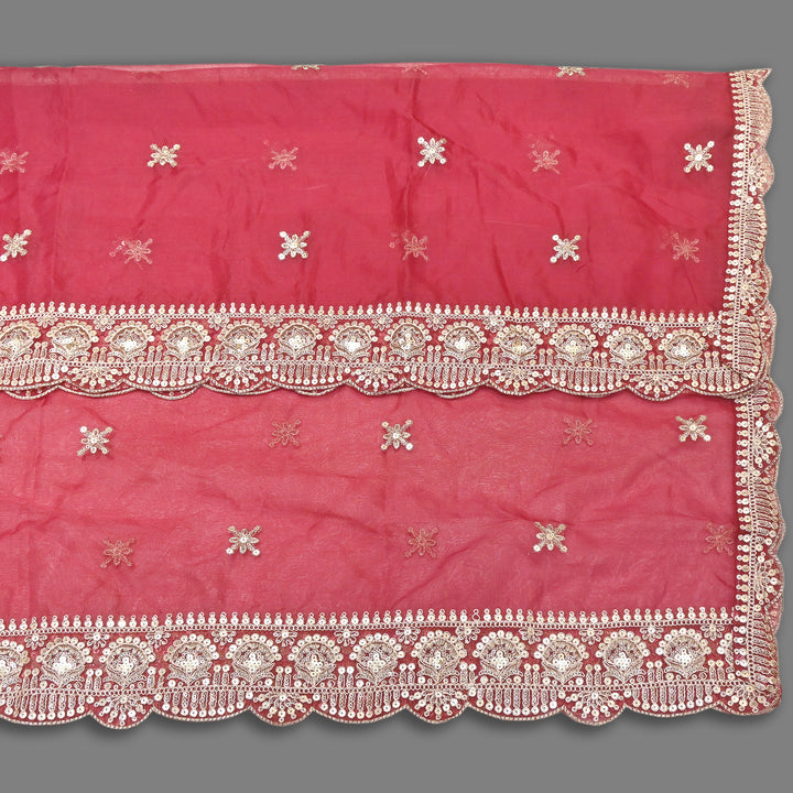 Elegant Nylon Organza Zari & Sequins Embroidery Dupatta | Premium Designer Dupatta | B11874-06