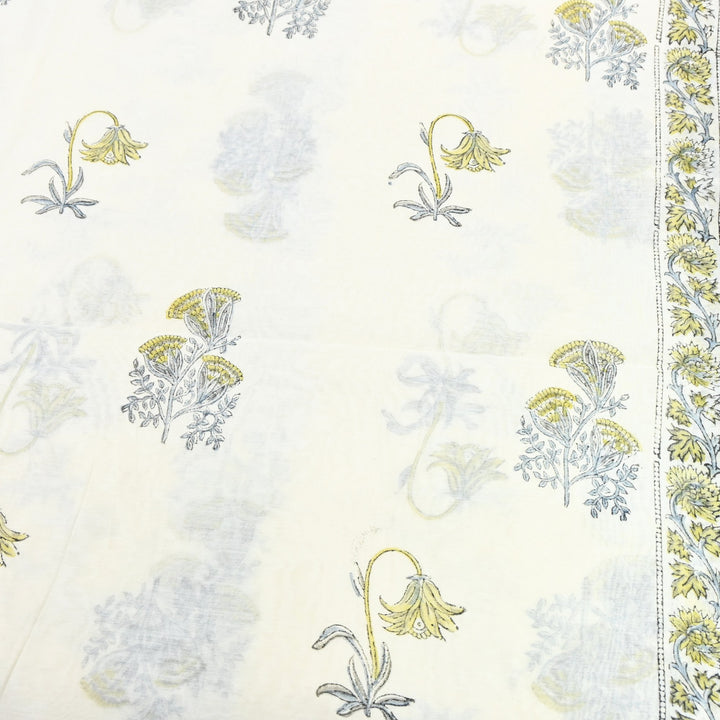 Silk Chanderi Printed Fabric-Lightweight Soft Designer Fabric-SIL205-5
