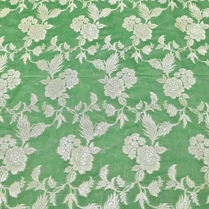 Premium Katan Silk Water Zari Jaal Brocade Fabric | Luxury Banarasi Zari Woven Fabric | WAT220-1