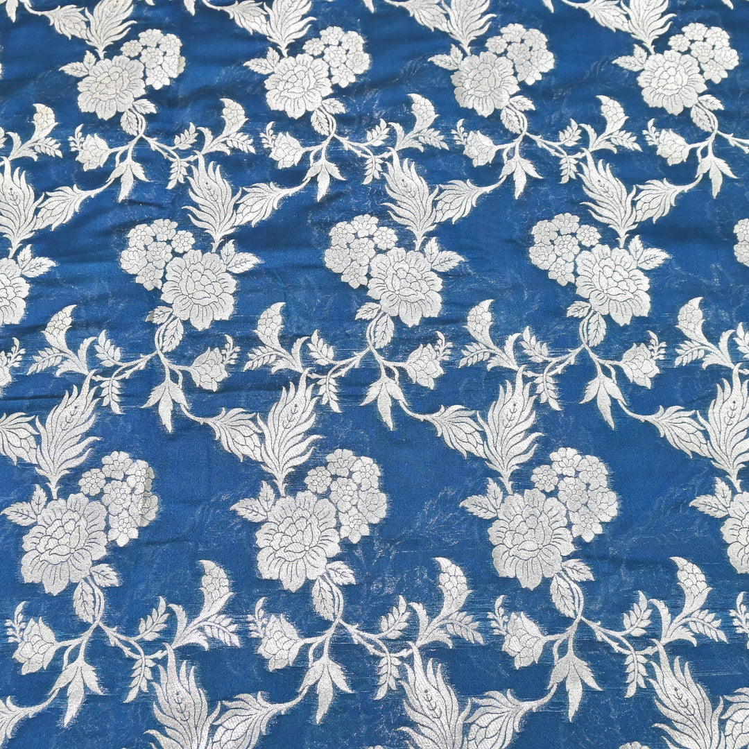 Premium Katan Silk Water Zari Jaal Brocade Fabric | Luxury Banarasi Zari Woven Fabric | WAT220-2