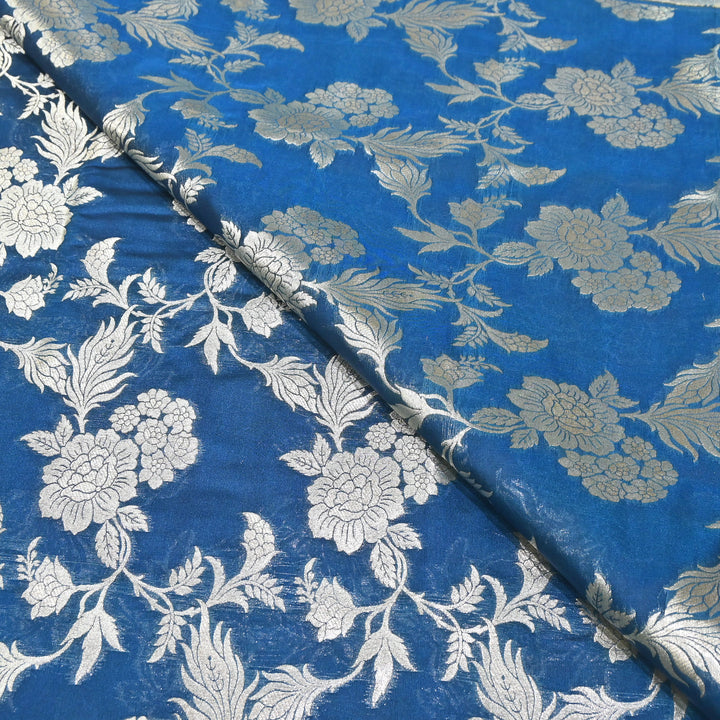 Premium Katan Silk Water Zari Jaal Brocade Fabric | Luxury Banarasi Zari Woven Fabric | WAT220-2