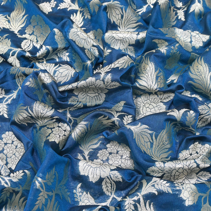 Premium Katan Silk Water Zari Jaal Brocade Fabric | Luxury Banarasi Zari Woven Fabric | WAT220-2