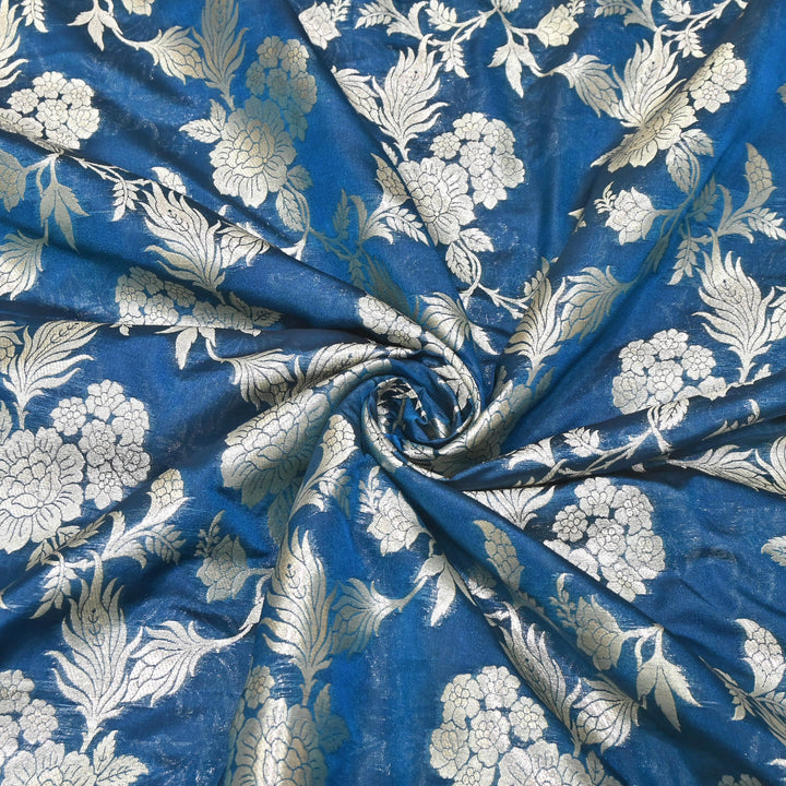 Premium Katan Silk Water Zari Jaal Brocade Fabric | Luxury Banarasi Zari Woven Fabric | WAT220-2