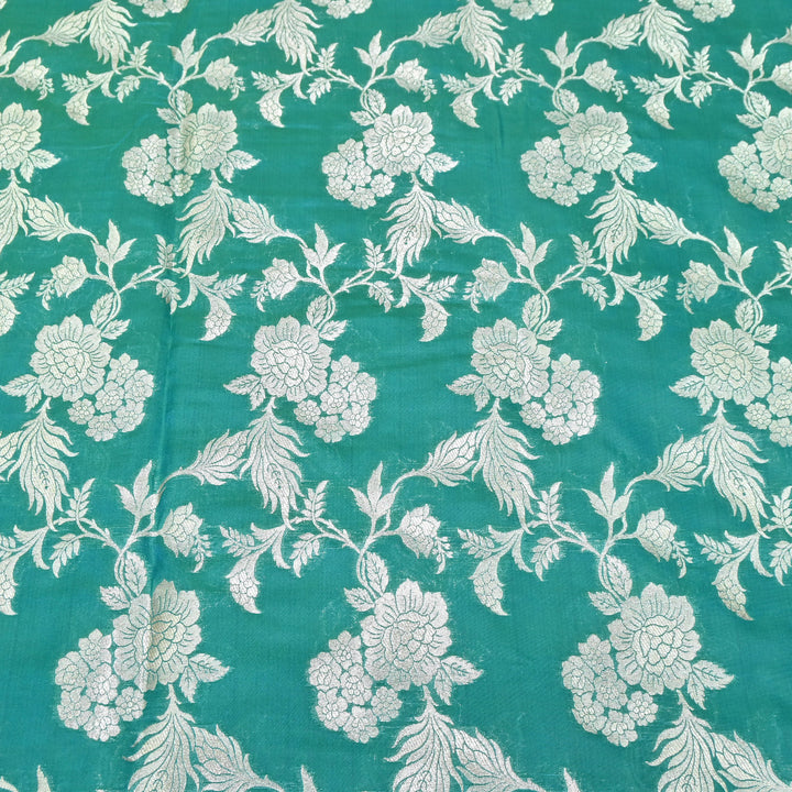 Premium Katan Silk Water Zari Jaal Brocade Fabric | Luxury Banarasi Zari Woven Fabric | WAT220-3