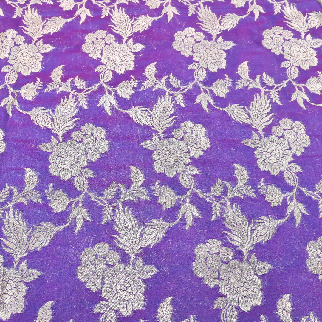 Premium Katan Silk Water Zari Jaal Brocade Fabric | Luxury Banarasi Zari Woven Fabric | WAT220-4