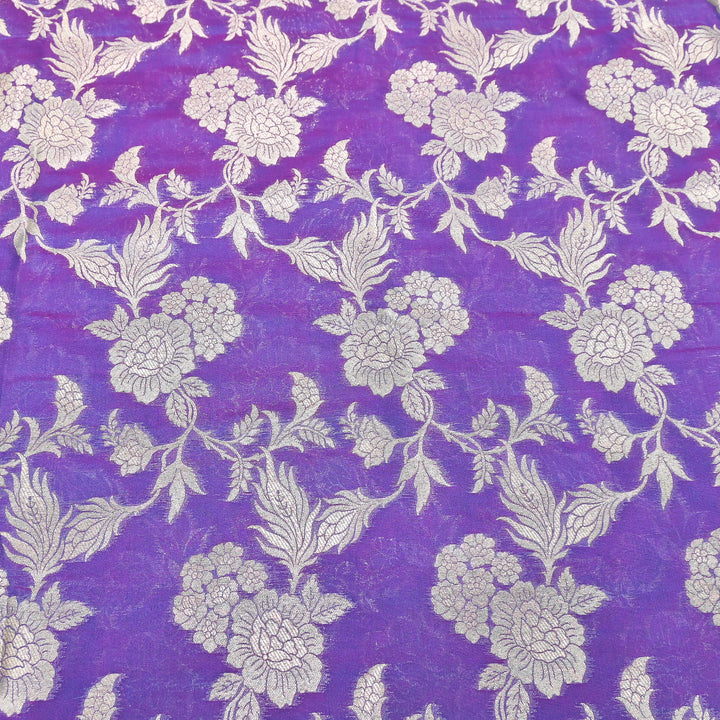 Premium Katan Silk Water Zari Jaal Brocade Fabric | Luxury Banarasi Zari Woven Fabric | WAT220-4