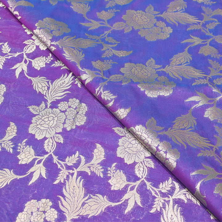 Premium Katan Silk Water Zari Jaal Brocade Fabric | Luxury Banarasi Zari Woven Fabric | WAT220-4