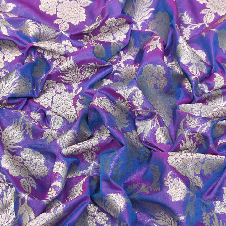 Premium Katan Silk Water Zari Jaal Brocade Fabric | Luxury Banarasi Zari Woven Fabric | WAT220-4