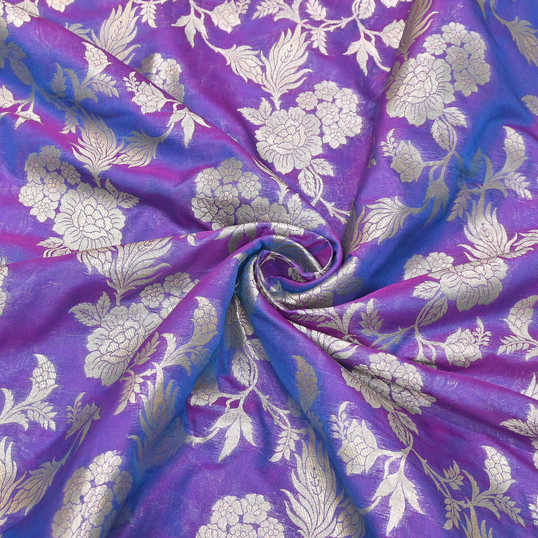 Premium Katan Silk Water Zari Jaal Brocade Fabric | Luxury Banarasi Zari Woven Fabric | WAT220-4
