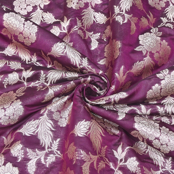 Premium Katan Silk Water Zari Jaal Brocade Fabric | Luxury Banarasi Zari Woven Fabric | WAT220-5