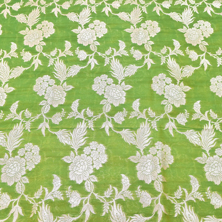 Premium Katan Silk Water Zari Jaal Brocade Fabric | Luxury Banarasi Zari Woven Fabric | WAT220-6