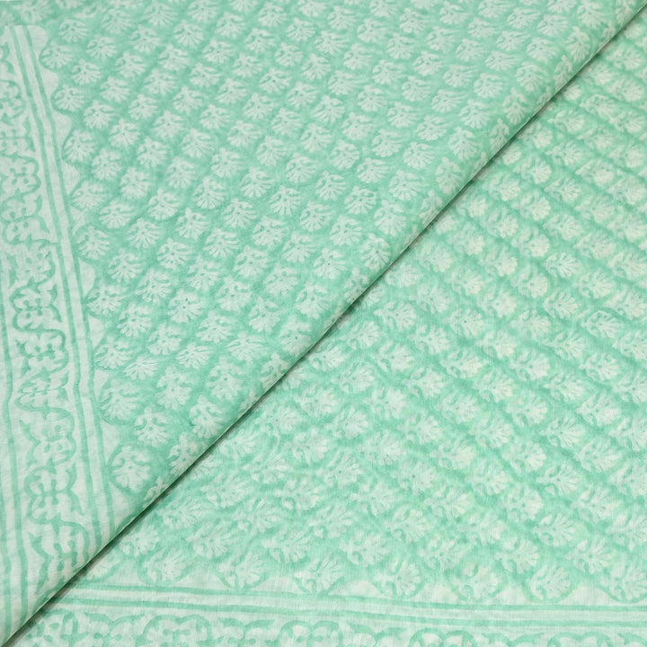 Silk Chanderi Printed Fabric-Lightweight Soft Designer Fabric-SIL205-1