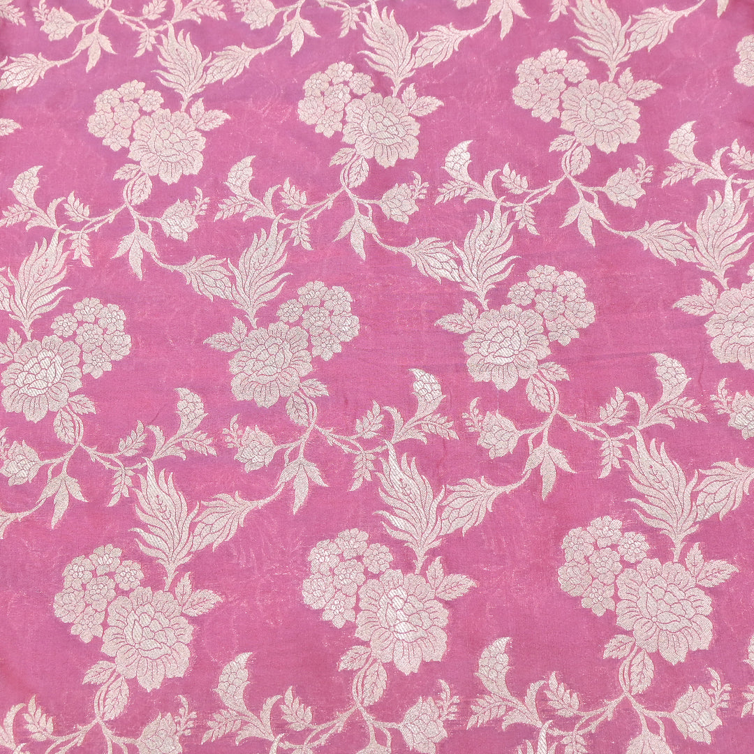 Premium Katan Silk Water Zari Jaal Brocade Fabric | Luxury Banarasi Zari Woven Fabric | WAT220-8