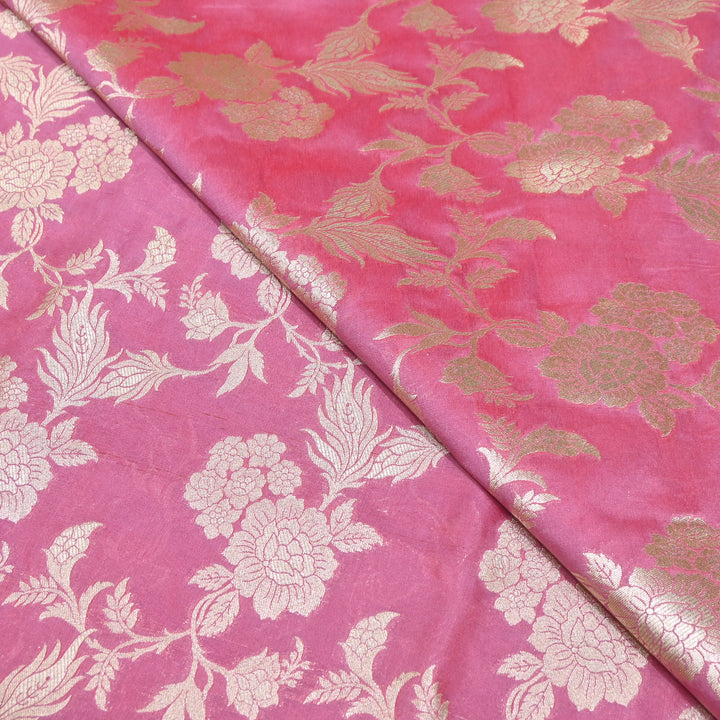 Premium Katan Silk Water Zari Jaal Brocade Fabric | Luxury Banarasi Zari Woven Fabric | WAT220-8