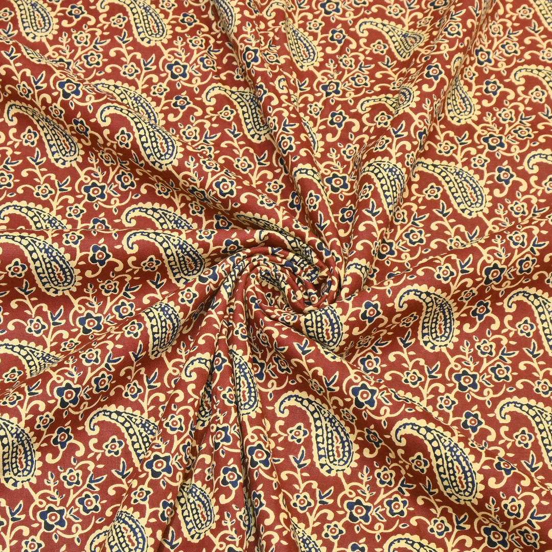 Premium Cotton Printed Fabric – Soft Breathable Designer Cotton Fabric - 000350-R1