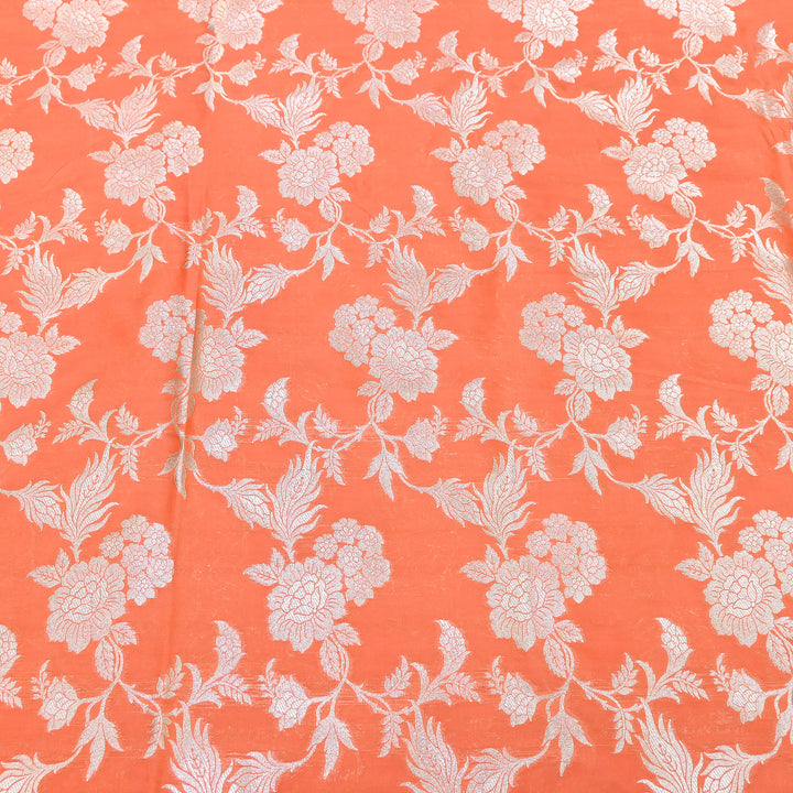 Premium Katan Silk Water Zari Jaal Brocade Fabric | Luxury Banarasi Zari Woven Fabric | WAT220-9