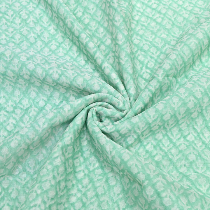 Silk Chanderi Printed Fabric-Lightweight Soft Designer Fabric-SIL205-3