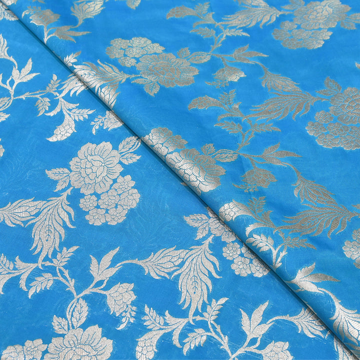Premium Katan Silk Water Zari Jaal Brocade Fabric | Luxury Banarasi Zari Woven Fabric | WAT220-10