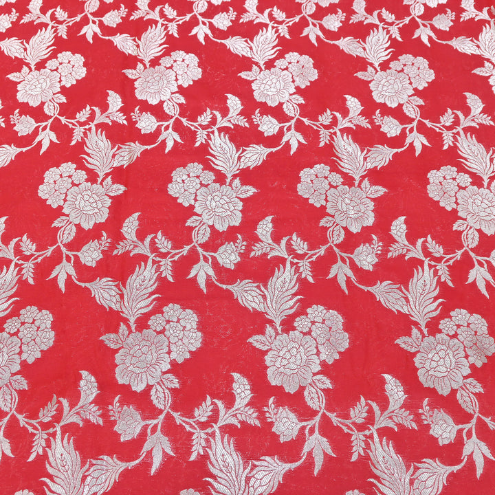 Premium Katan Silk Water Zari Jaal Brocade Fabric | Luxury Banarasi Zari Woven Fabric | WAT220-12