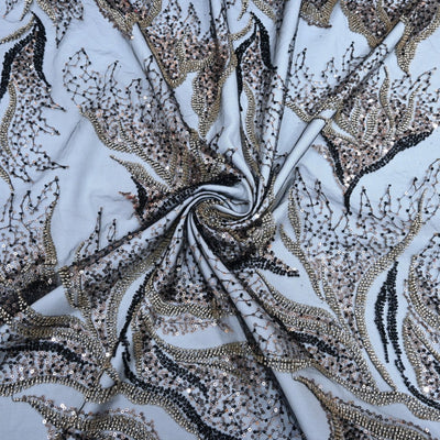 Beautiful Imported Net Cut Dana & Sequins Embroidery Fabrics