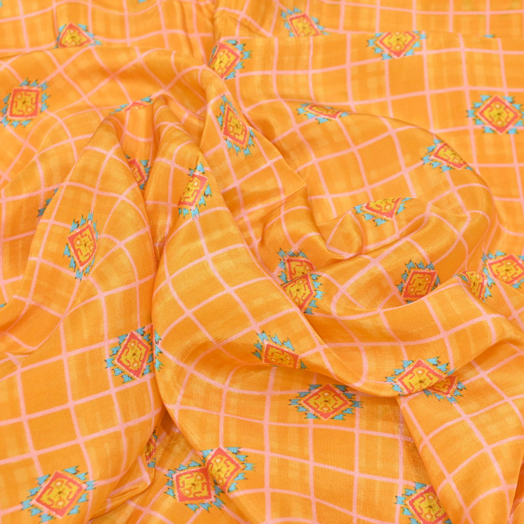 Viscose Crepe Digital Print | Designer Printed Fabric | 001166-21