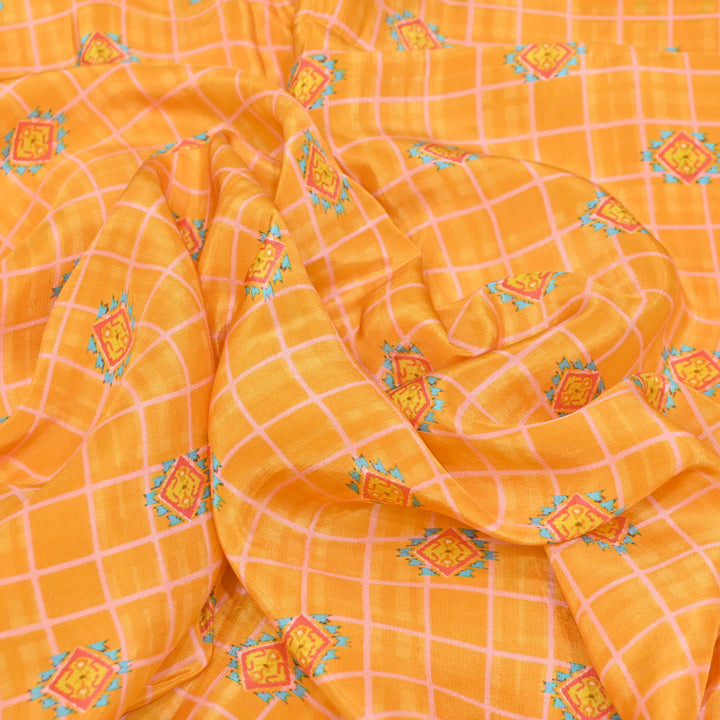 Viscose Crepe Digital Print | Designer Printed Fabric | 001166-21