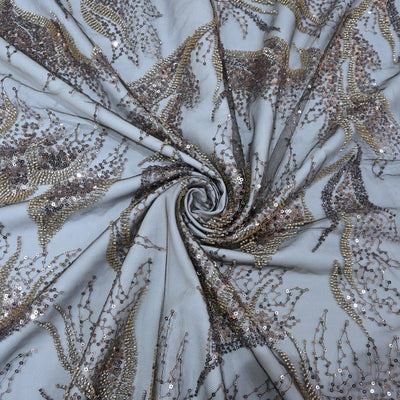 Beautiful Imported Net Cut Dana & Sequins Embroidery Fabrics
