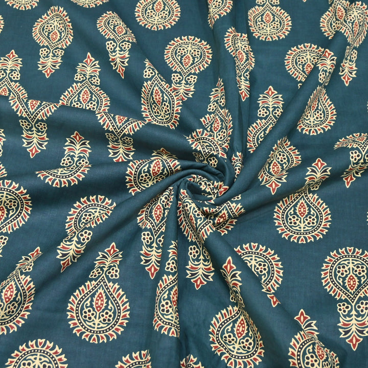 Premium Cotton Printed Fabric – Soft Breathable Designer Cotton Fabric - 000350-R9