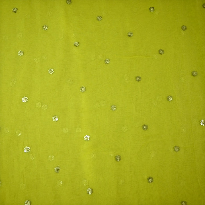 Dyed Viscose Georgette Sequins Embroidery Fabrics
