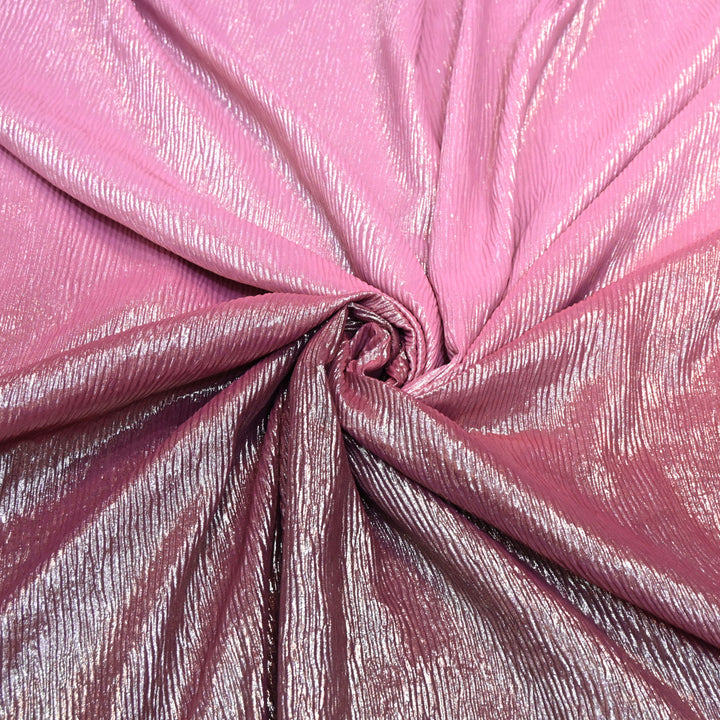 Pink Ombre Crush Foil Georgette Fabric