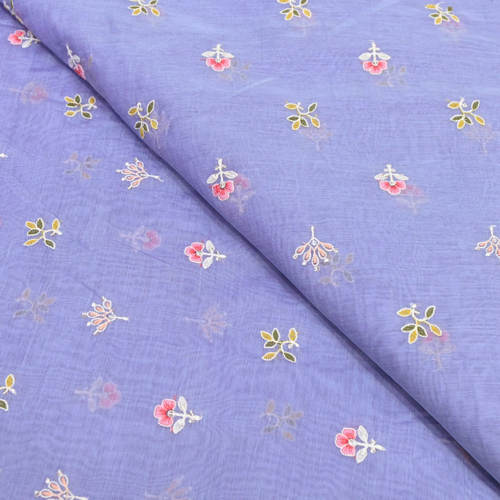 Mul Chanderi Thread & Sequins Embroidery Fabric – Soft Lightweight Designer Fabric-V2144C-2