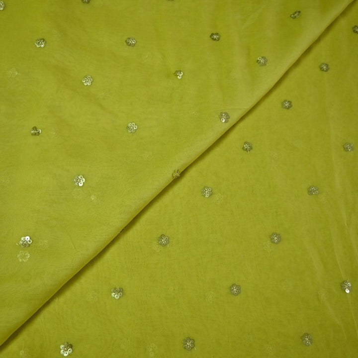 Dyed Viscose Georgette Sequins Embroidery Fabrics