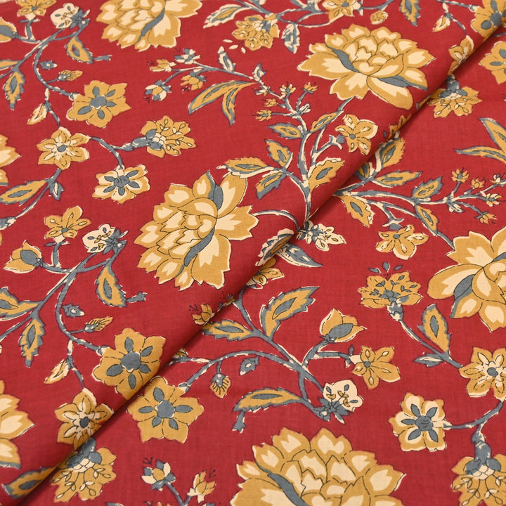 Premium Cotton Printed Fabric – Soft Breathable Designer Cotton Fabric - 000350-R11