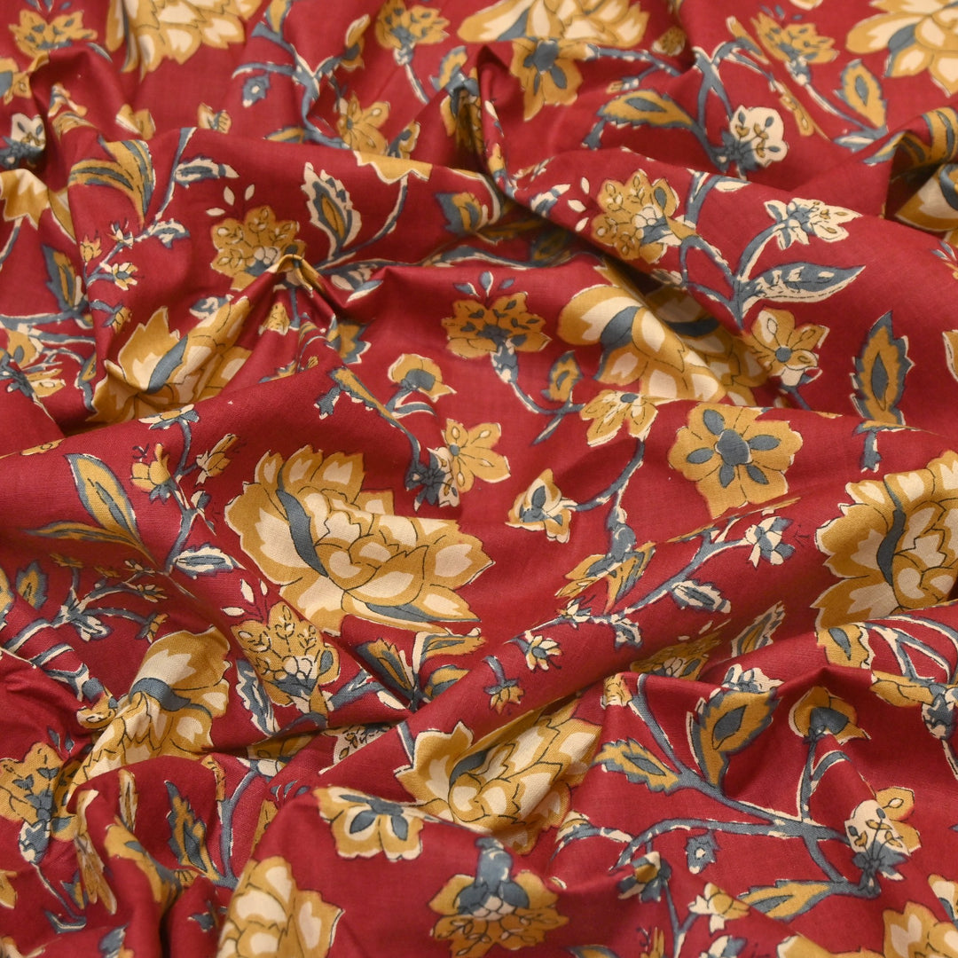Premium Cotton Printed Fabric – Soft Breathable Designer Cotton Fabric - 000350-R11