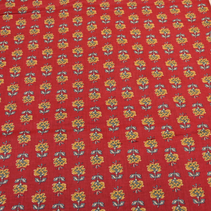 Premium Cotton Printed Fabric – Soft Breathable Designer Cotton Fabric - 000350-R12