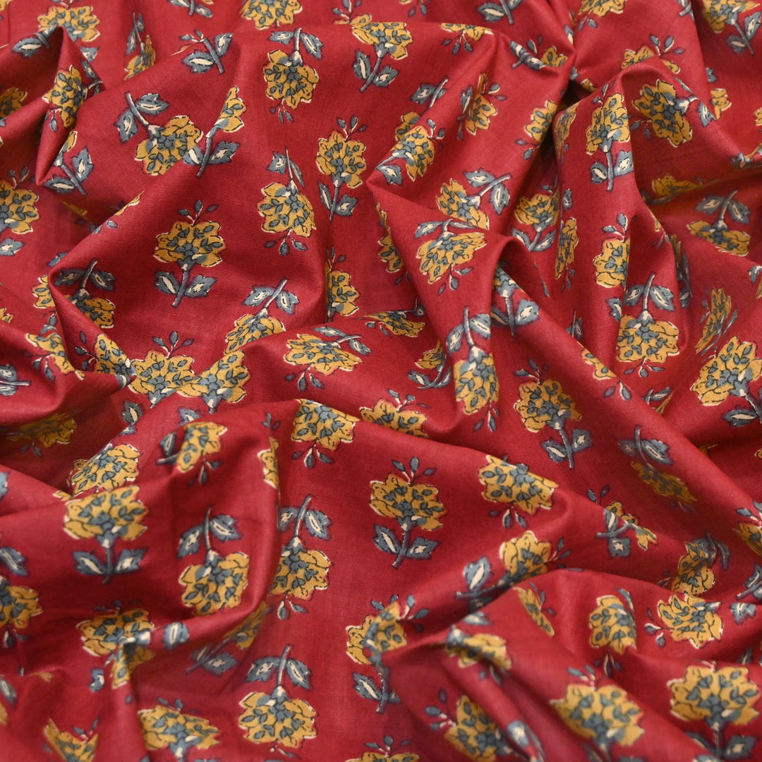 Premium Cotton Printed Fabric – Soft Breathable Designer Cotton Fabric - 000350-R12