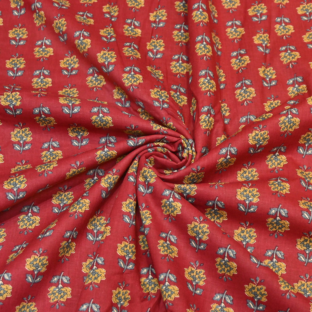 Premium Cotton Printed Fabric – Soft Breathable Designer Cotton Fabric - 000350-R12
