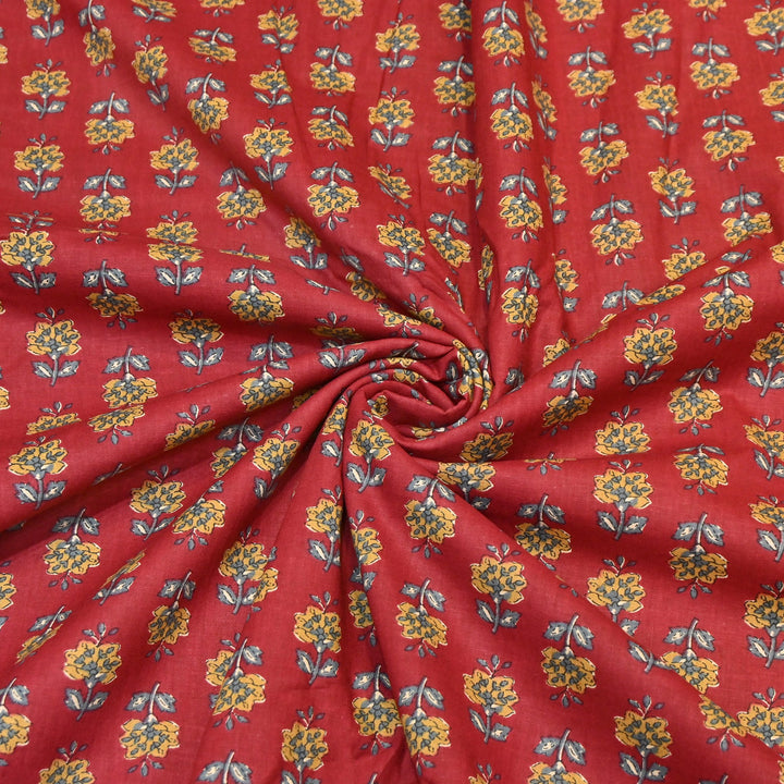 Premium Cotton Printed Fabric – Soft Breathable Designer Cotton Fabric - 000350-R12