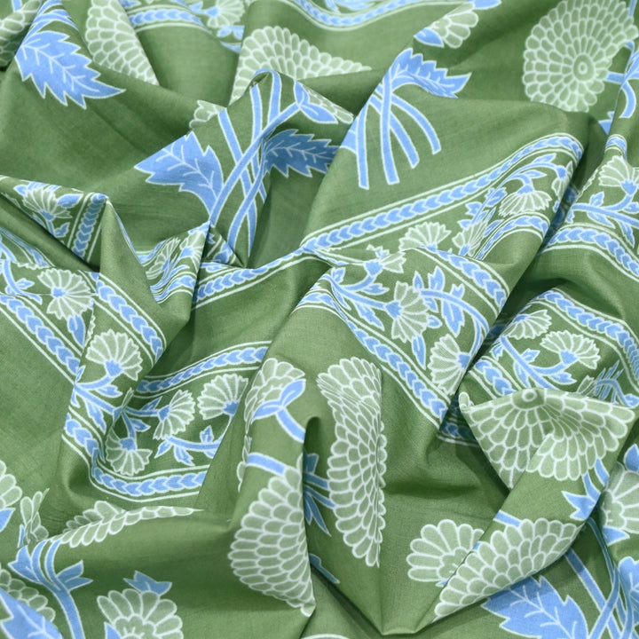 Premium Cotton Printed Fabric | Soft Breathable Designer Cotton Fabric | 000350-31
