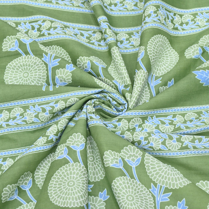 Premium Cotton Printed Fabric | Soft Breathable Designer Cotton Fabric | 000350-31