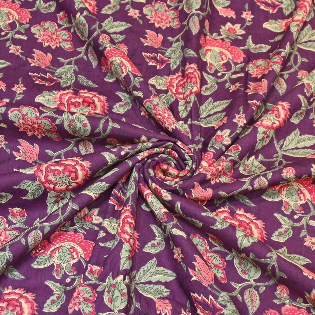 Premium Cotton Printed Fabric – Soft Breathable Designer Cotton Fabric - 000350-R33